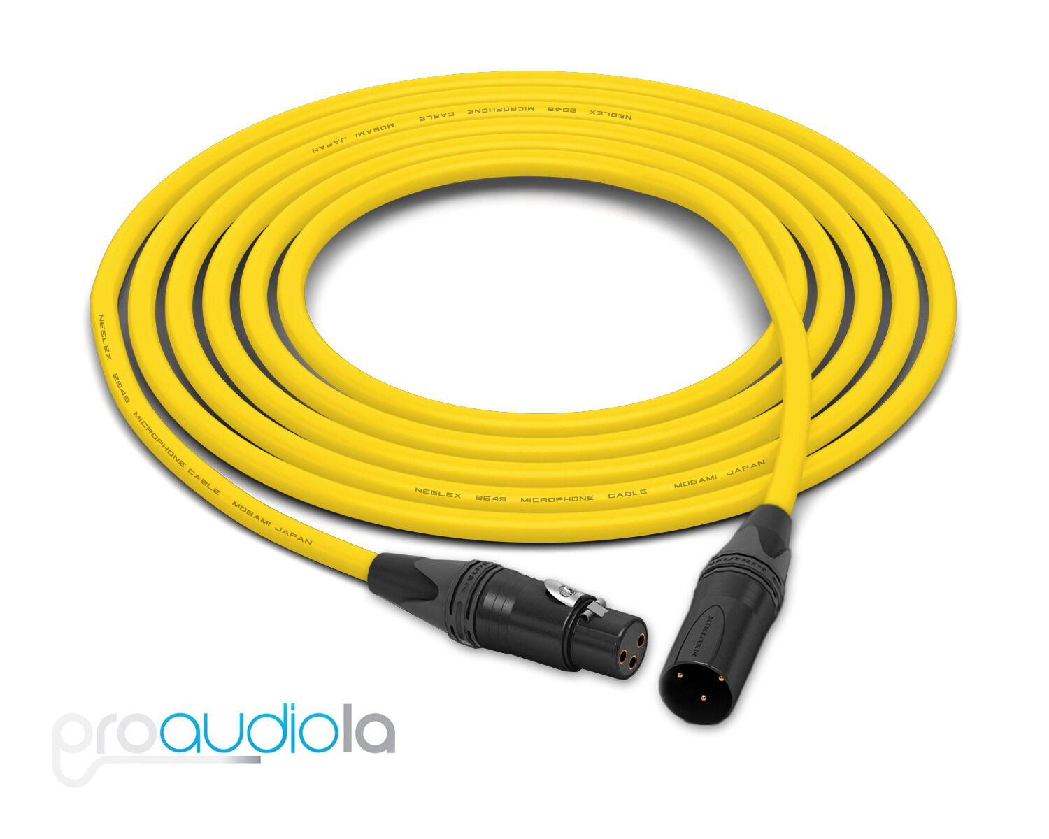 Mogami 2549 Cable | Neutrik Gold XLR-F XLR-M | Yellow 3.5 Feet | 3.5 Ft. 3.5' Image 1